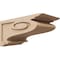 Ekena Millwork 11"W x 22"D x 11"H Wide Scroll Rough Cedar Woodgrain TimberThane Corbel, Primed Tan CORUR11X22X11SCRRCPR - alternate 1